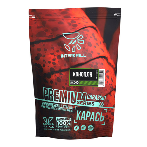 Прикормка Interkrill Premium Карась-Конопля 1кг