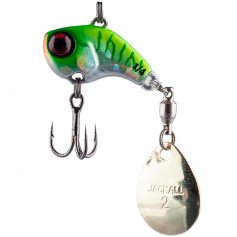 Тейл-спиннер Jackall Deracoup 10.5g HL Chartreuse Back Tiger