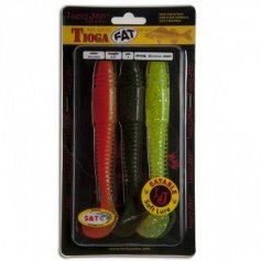 Віброхвіст Lucky John Tioga Fat 3,9" Mix-1