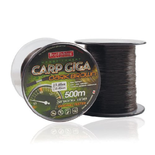 Леска BratFishing CARP GIGA - DARK BROWN 500 m / 0.30 mm