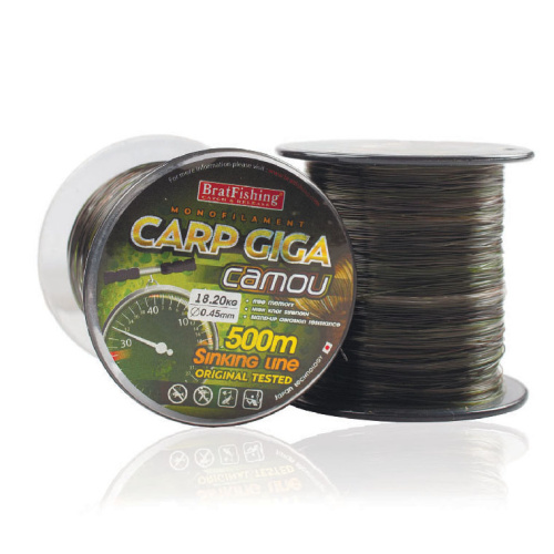 Леска BratFishing CARP GIGA - CAMOU 500 m / 0.30 mm