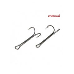 Двойные крючки Metsui LONG ROUND цвет bln, размер  2/0, в уп. 50 шт.