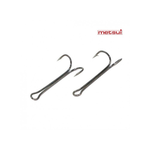 Двойные крючки Metsui LONG ROUND цвет bln, размер 3/0, в уп. 50 шт.