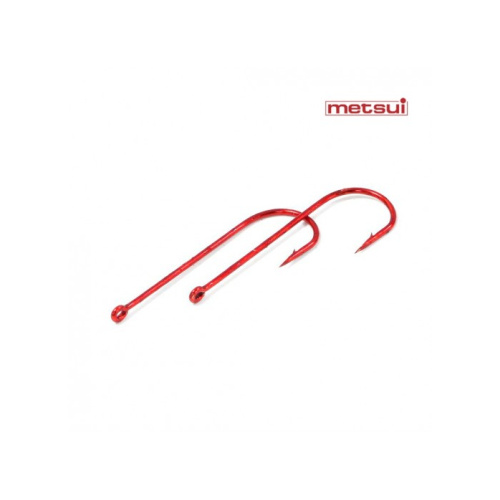 Крючки Metsui ROUND цвет red, размер 8, в уп. 12 шт.