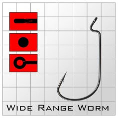 Крючки Metsui Wide Range Worm 4 Black Nickel