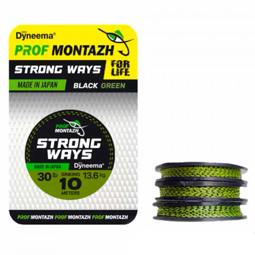 Поводочный материал Проф Монтаж Black Green 30 LB 13,6 кг. (10м)