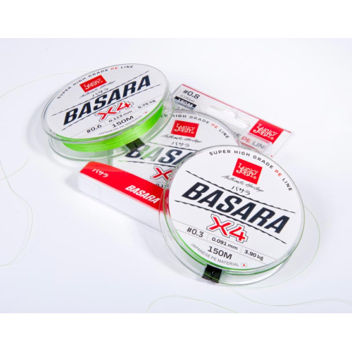 Шнур Lucky John BASARA Light Green Х4 PE 150 м 0,132 мм