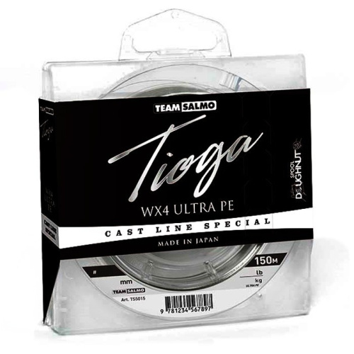 Шнур Team Salmo TIOGA SILVER GREY WX4 Ultra PE 0,171мм(#1)