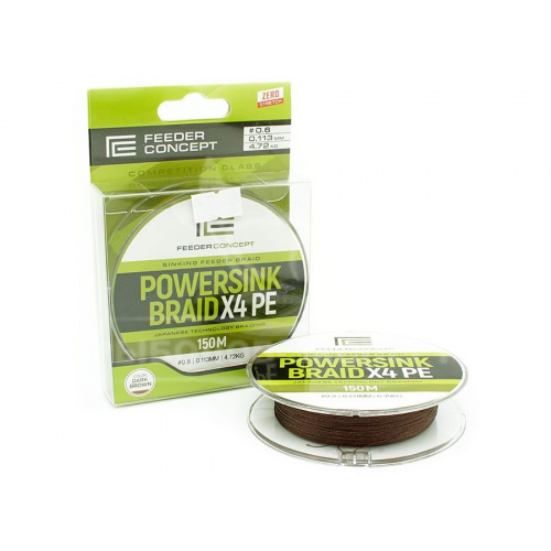 Шнур Feeder Concept Powersink 4X PE Darck Brown #0.8