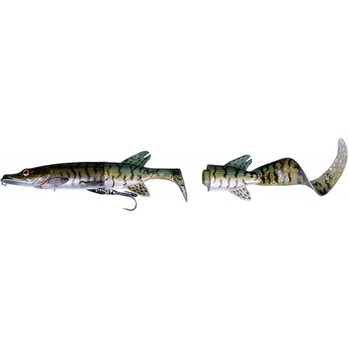 Воблер Savage Gear 3D Hybrid Pike 250мм 130g 07-Green Silver Pike