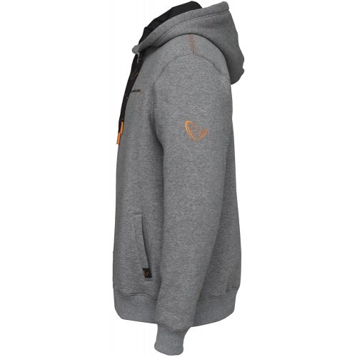 Реглан Savage Gear Classic Zip Hoodie XXL Grey melange