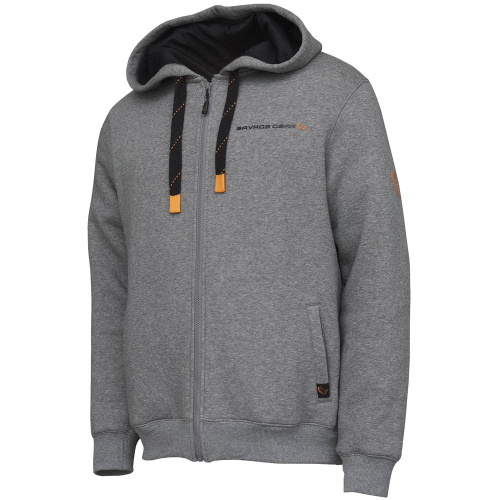 Реглан Savage Gear Classic Zip Hoodie M Grey melange