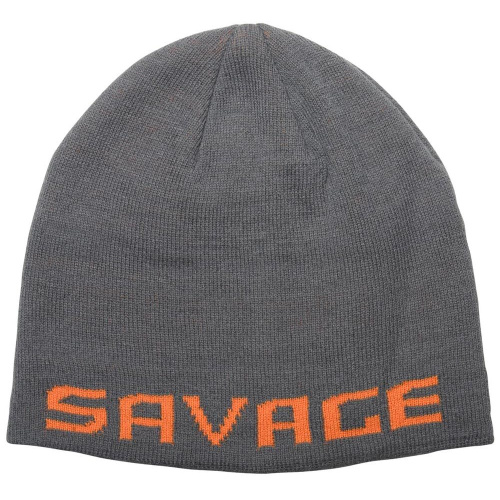 Шапка Savage Gear Logo Beanie One size Rock grey/orange