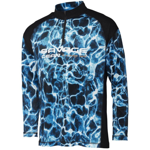 Реглан Savage Gear Marine UV Long Sleeve Tee XXL Sea blue