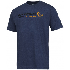 Футболка Savage Gear Signature Logo T-Shirt XXL Blue melange
