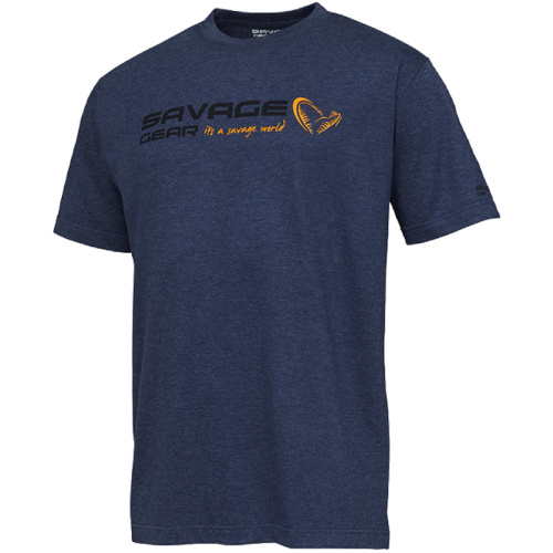 Футболка Savage Gear Signature Logo T-Shirt S Blue melange