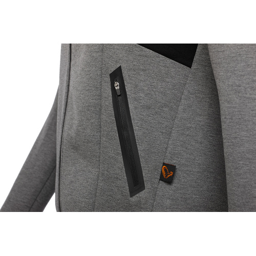 Реглан Savage Gear Tec-Foam Zip Hoodie XXL Dark grey melange
