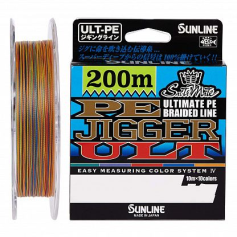 Шнур Sunline PE-Jigger ULT 200m (multicolor) #1.2/0.185mm 20lb/9.2kg