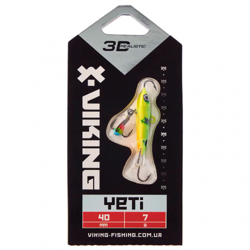 Балансир Viking Fishing Yeti Ice Jig 40mm 7.0g #5 Acid