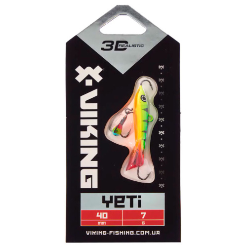 Балансир Viking Fishing Yeti Ice Jig 40mm 7.0g #4 Fire Perch