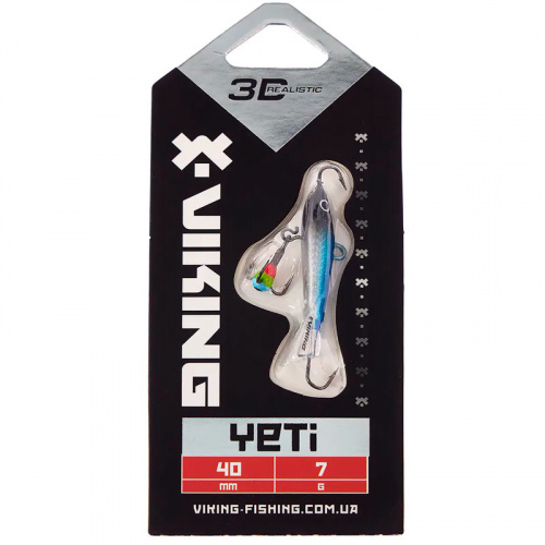 Балансир Viking Fishing Yeti Ice Jig 40mm 7.0g #3 Light Blue Glam
