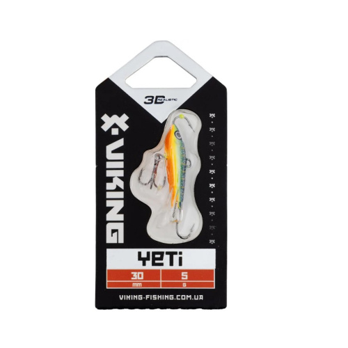 Балансир Viking Fishing Yeti Ice Jig 30mm 5.0g #21 Kingfisher Green