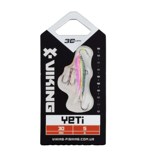 Балансир Viking Fishing Yeti Ice Jig 30mm 5.0g #22 Kingfisher Pink