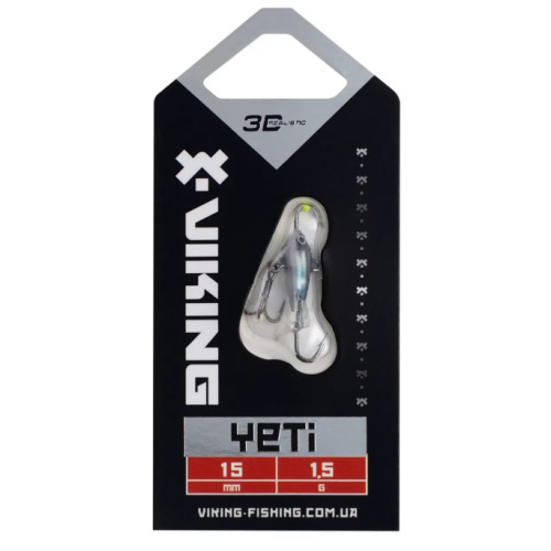 Балансир Viking Fishing Yeti Ice Jig 15mm 1.5g #14 Dark Mackerel