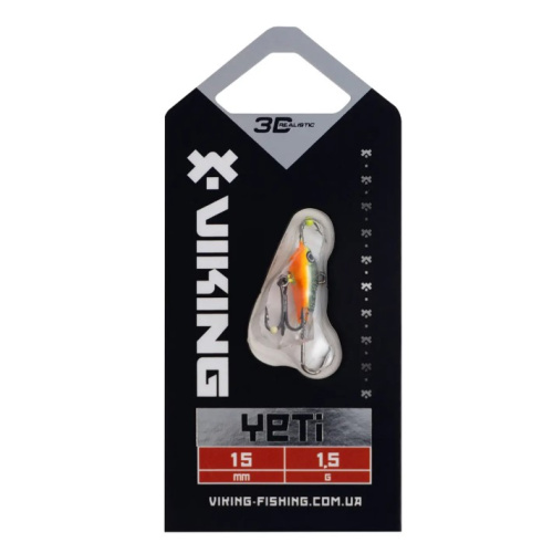 Балансир Viking Fishing Yeti Ice Jig 15mm 1.5g #21 Kingfisher Green