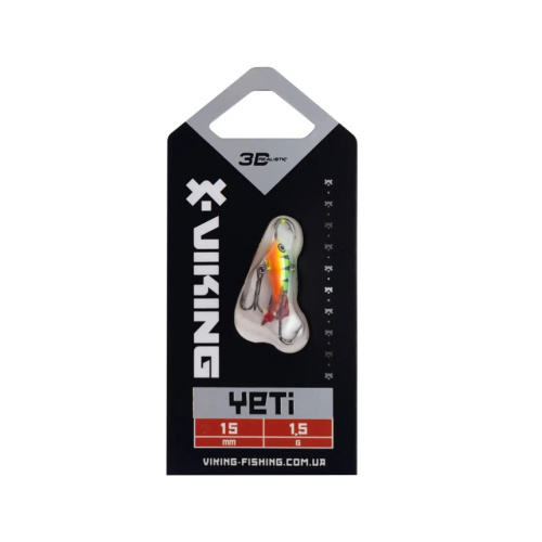 Балансир Viking Fishing Yeti Ice Jig 15mm 1.5g #04 Fire Perch