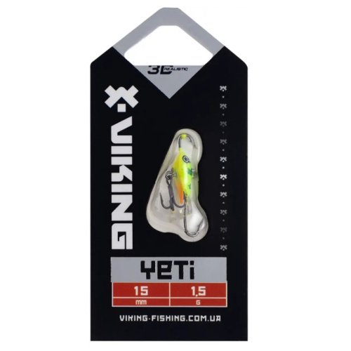 Балансир Viking Fishing Yeti Ice Jig 15mm 1.5g #05 Acid Балансир Viking Fishing Yeti Ice Jig 15mm 1.5g #05 Acid