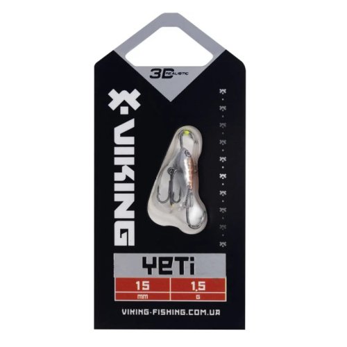 Балансир Viking Fishing Yeti Ice Jig 15mm 1.5g #12 Smoke Anchovy
