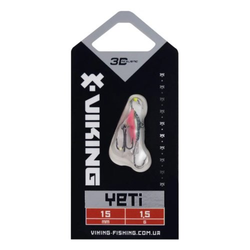 Балансир Viking Fishing Yeti Ice Jig 15mm 1.5g #22 Kingfisher Pink Балансир Viking Fishing Yeti Ice Jig 15mm 1.5g #22 Kingfisher Pink
