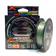 Шнур YGK X-Braid Upgrade Pentagram X8 150m #0.4 10lb / 4.54kg