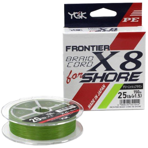 Шнур YGK Frontier Braid Cord X8 150m (зелений) # 1.2