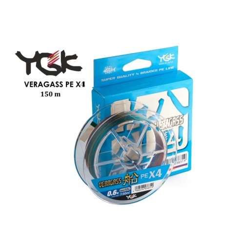 Шнур плетеный YGK Veragass PE x4 150m #1.0 18lb / 8.17kg