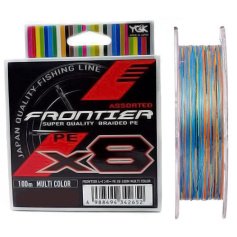 Шнур X-Braid YGK Frontier X8 Multi color #0.8 100m