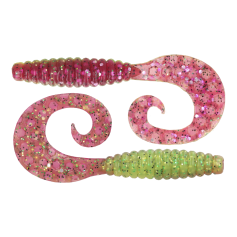 Силикон Zeox Сomma Grub 2.4" 203 Ultra violete Acid Green