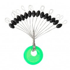 Стопор ZEO Silicone Black L ( 1 x 15шт )