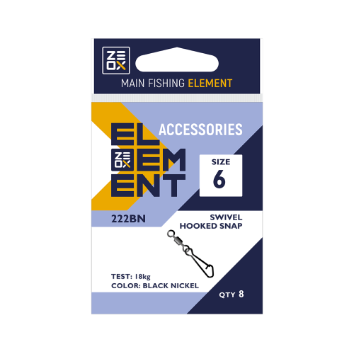 Застежка с вертлюгом ZEOX Swivel Hooked Snap 222BN №10(10шт)