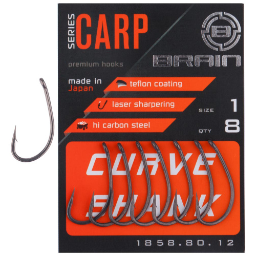 Гачок Brain Curve Shank 01, 8 шт/уп