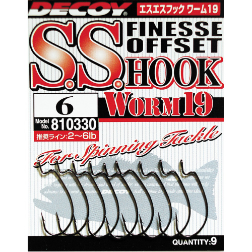 Крючок Decoy Worm 19 S.S. Hook 04, 9 шт/уп