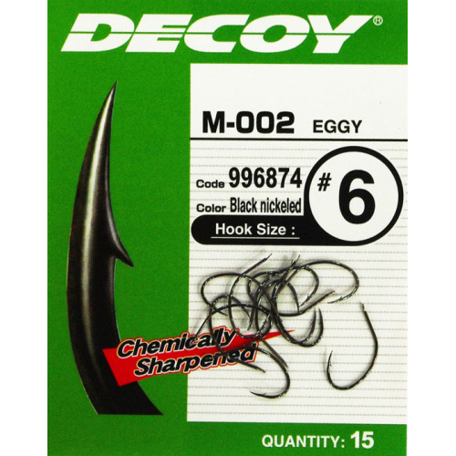 Крючок Decoy M-002 Eggy 10, 15 шт/уп