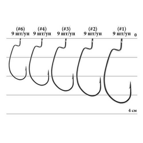 Крючок Decoy Worm 19 S.S. Hook 04, 9 шт/уп