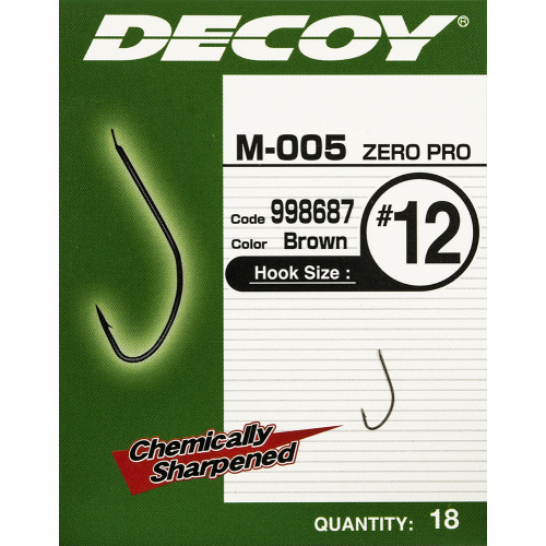 Крючок Decoy M-005 ZERO-PRO 18, 18 шт/уп