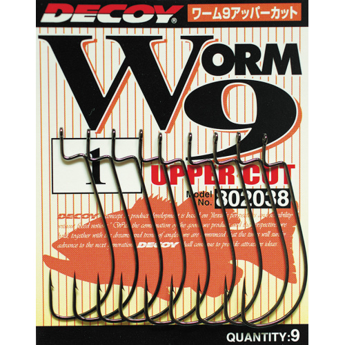 Гачок Decoy Worm 9 Upper Cut 04, 9 шт/уп