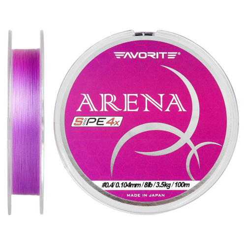 Шнур Favorite Arena PE 4x 100m (purple) #0.2/0.076mm 5lb/2.1kg