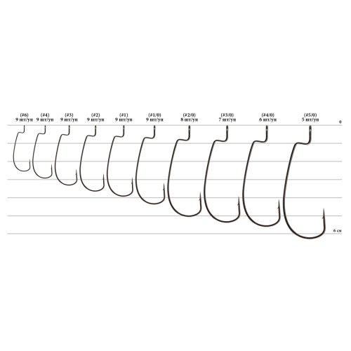 Гачок Decoy Worm 9 Upper Cut 04, 9 шт/уп