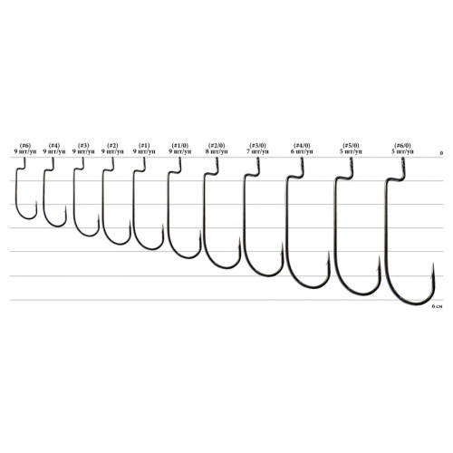 Крючок Decoy Worm5 Offset 1/0 (9 шт/уп)