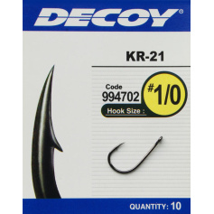 Крючок Decoy KR-21 Black Nickeled 4 (12 шт/уп)